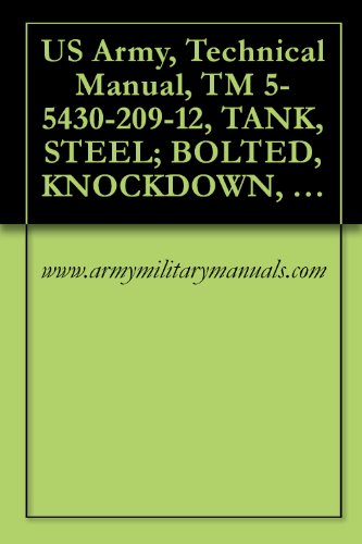 US Army, Technical Manual, TM 5-5430-209-12, TANK, STEEL; BOLTED, KNOCKDOWN, SEALED OPENINGS, STANDARD BOTTOM AND ROOF, G OIL OR WATER, (TYPE 1-POL AND ... TYPE II, (5430-00-138-1821), 3,00