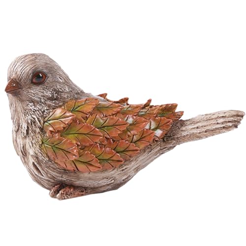 Figurine oiseau en résine sculptée main pour déco chic - 2