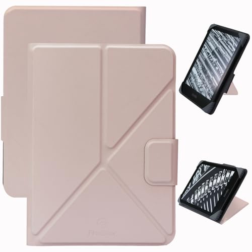 Funda Universal para 7'' Kindle Colorsoft Signature Edition 2024/7'' Paperwhite 2024/6.8'' Paperwhite 2021, Suave Cuero PU Cubierta de Folio   Rosado