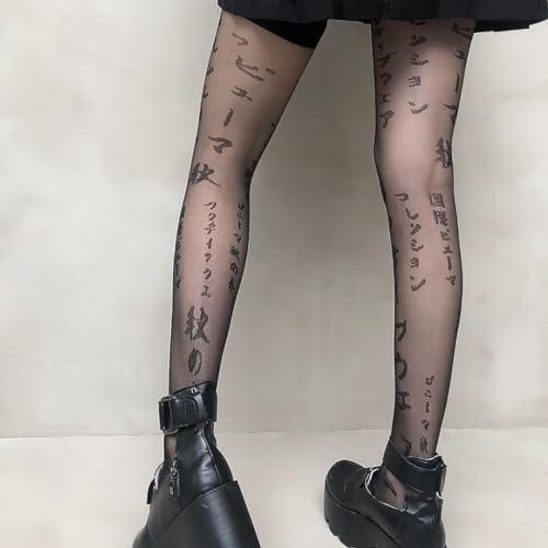 Image of Ulalaza Sparkle Hollow Out Letter Nude Colorful Rhinestone Hot Drilling Fishnet Pantyhose Tights for women Luminous
