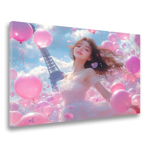 5D Diamond Painting Adultos París Diamond Painting Chica, Manualidades Adultos DIY Cristal Pintura de Diamante, Pintura Quadrati Con Piedras Preciosas Kits de Artesanía, Decoracion Hogar 100x120cm F-7