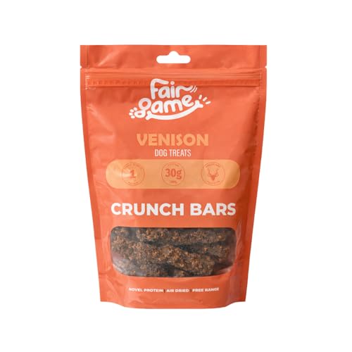 Fair Game Air-Dried Venison Dog Treats High Protein Hormone Free (6oz Crunch Bars)