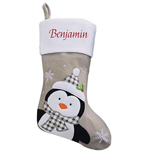 Les artisans du coin Chaussette de Noël Personnalisable - Modèle Pingouin - Botte de Noel Personnalisable Cover