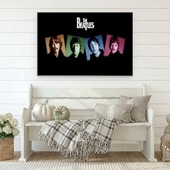 KmoNo Poster décoratif sur toile du groupe des Beatles – Impression d’art moderne pour chambre à coucher – 60 x 90 cm - Les Beatles, Paul McCartney, John Lennon, RIngo Starr, George Harrison KmoNo Poster décoratif sur toile du groupe des Beatles - Impression d'art moderne pour chambre à coucher - 60 x 90 cm – Image 3
