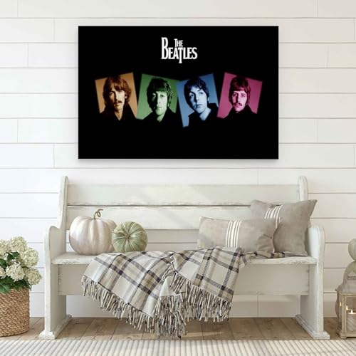 KmoNo Poster décoratif sur toile du groupe des Beatles – Impression d’art moderne pour chambre à coucher – 60 x 90 cm - Les Beatles, Paul McCartney, John Lennon, RIngo Starr, George Harrison KmoNo Poster décoratif sur toile du groupe des Beatles - Impression d'art moderne pour chambre à coucher - 60 x 90 cm – Image 4
