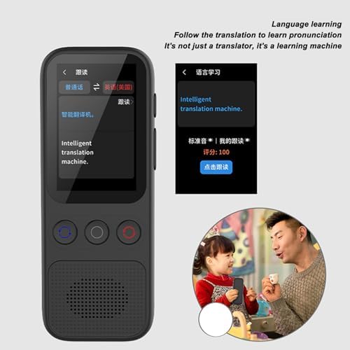 Language Translator Device, S80 Two Way Translator in 138 Languages, 2.0 Inch Touchscreen, AI Voice Translator Supports Real Time Online Offline Translation and Recording
