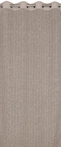 Image of Exporthub Cotton Sheer Curtains 7 feet Long Set of 2 for Door Curtains Brown Color - (EHSPR062 74)