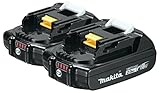 Makita BL1820B-2 18-Volt Compact Lithium-Ion Replacement Cordless Battery with L.E.D. Indicator - 2...