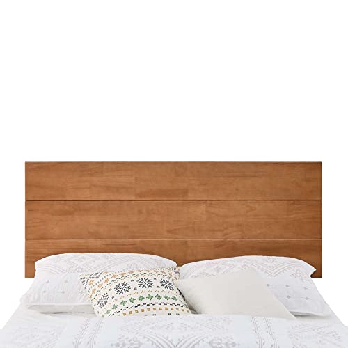 Musehomeinc Solid Wood Headboard For Queen/King Size Bed With Flat Panel Design, Match With Our Floating Bed Frame, Teak, Queen/King (King) #TOP3