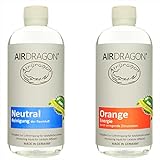 AIRDRAGON® Duft-Set - NEUTRAL + ORANGE - 2 x 1 Liter - katalytischer Raumduft ohne künstliche Duftstoffe - 100% naturreines ätherisches Öl - für jede katalytische Lampe - Made in Germany