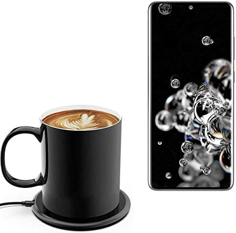 BoxWave - Cargador compatible con Samsung Galaxy S20 Ultra 5G (cargador de BoxWave) - HottieMug con cargador inalámbrico PowerDisc (15 W), cargador