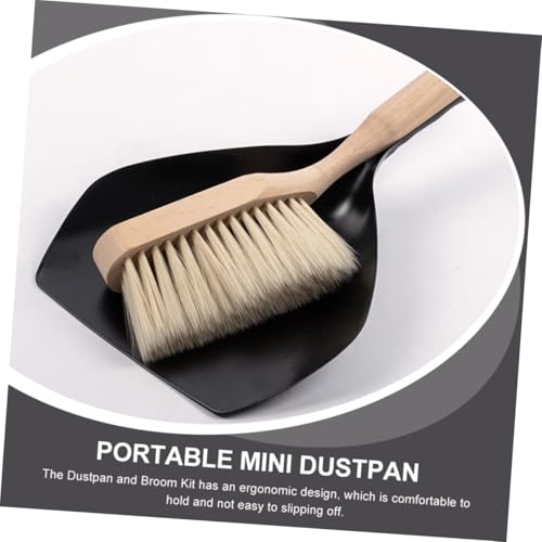 FIXOSHEE Mini Besen und Kehrblech Set aus Holz Handlicher Tischbesen mit Staubschaufel Platzsparendes Reinigungszubehör für Haushalt Büro Vielseitig und Praktisch Set – Bild 8