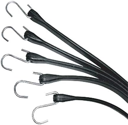 PROGRIP 717904 Multiple Size Natural Rubber Tarp Strap Assortment with S Hooks (Pack of 9)