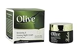 Olive Restoring & Firming Night Cream by Frulatte with Certified Organic Olive Oil rich in antioxidants. For all skin types 1.69 fl oz