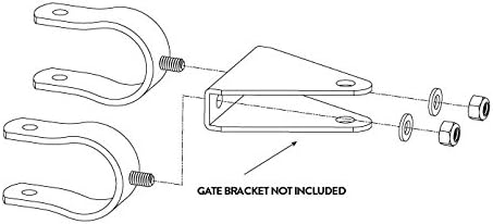 Ghost Controls Universal Tube Gate Bracket Kit (AXTB) for Automatic Gate Opener Systems