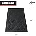 SlipToGrip Universal Door Mat, Plaid Design - Black, 35 x 23 - Anti Slip, Durable & Washable, Outdoor & Indoor Floor Welcome Mat Door Mat Entry -Rug for Garage, Patio, Front Door, Dust Absorbent