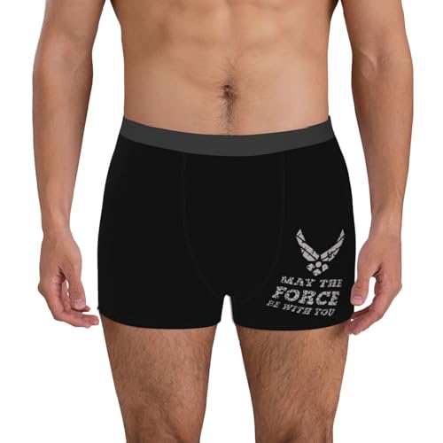 AIR Force USAF May The Force BE with Yo,Men's boxer briefs, men's elastic boxer briefs3
