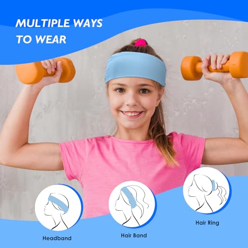 Bandanas esportivas para crianças, pacote com 5 faixas de transpiração com absorção de umidade para