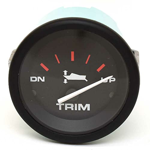 Veethree Boat Trim Gauge 780018PMNB | 2 Inch Black