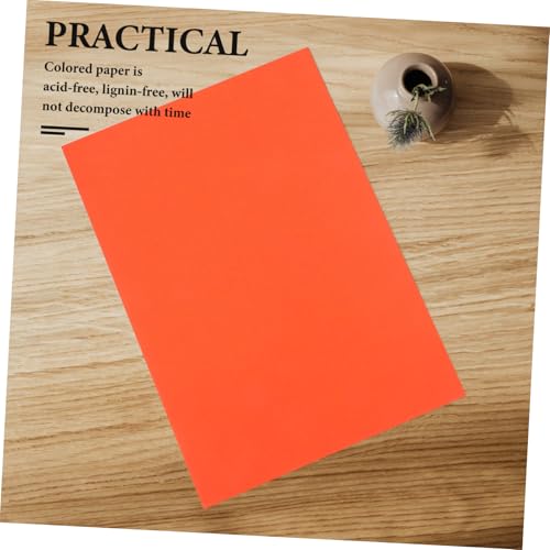 Papel de impresora A4 de tonos naranja, 100 hojas de alta durabilidad para formularios 7
