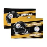 NORTHWEST NFL Pittsburgh Steelers 2-Pack Fan Towel Set, 16" x 25" Each, Swipe, Team Colors