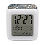 FekiLoot Native American Dream Catcher Sveglia con 7 colori che cambiano la luce notturna sveglia digitale Sveglia digitale Schermo Display a LED Sleep Trainer Room Decor Orologi Piccolo comodino