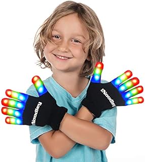 The Noodley LED Gloves for Kids Cool Toys for Boys with Extra Batteries