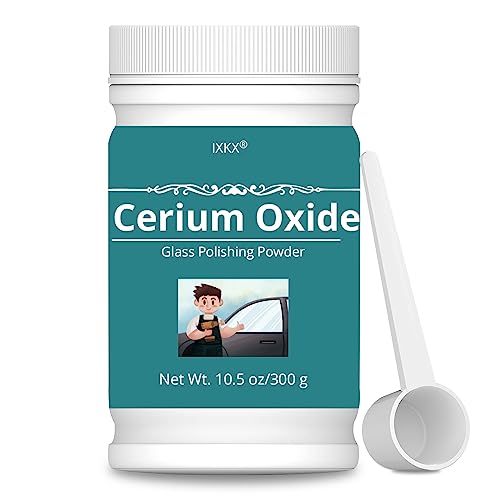 10.5oz Cerium Oxide Glass Scratch Remover, Professional Glass Polishing Compound for Windshield, Glass, TERO >99%, Faint Yellow, 1 Microns