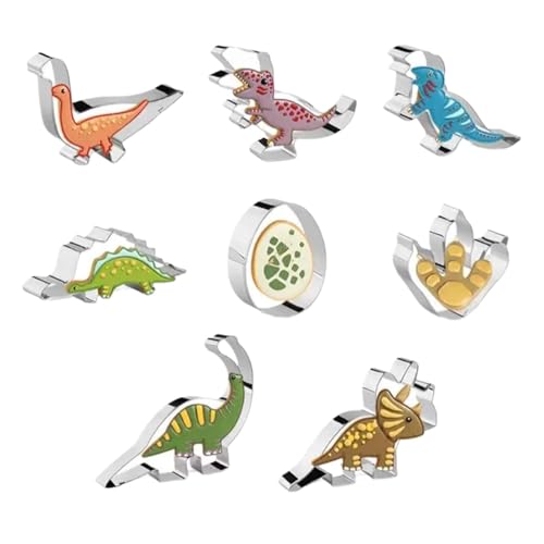 Dinosaur Cookie Cutters, Stainless Steel Dinosaur Cutters, D