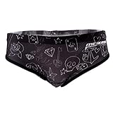 Women's 3D Padded Cycling Bike Bicycle Briefs Underwear Shorts Quick Dry Bicycle Undewear Short … (Black Skull, L(w. 27.6'-37'/ wt. 50-55kg))