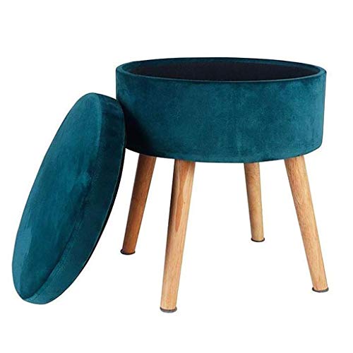 Amazon.com: Modern Round Velvet Storage Ottoman,Comfortable  