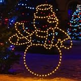 ⛄ Design en acrylique lumineux – Bonhomme de neige détaillé en acrylique transparent offrant un superbe rendu lumineux, de jour comme de nuit.