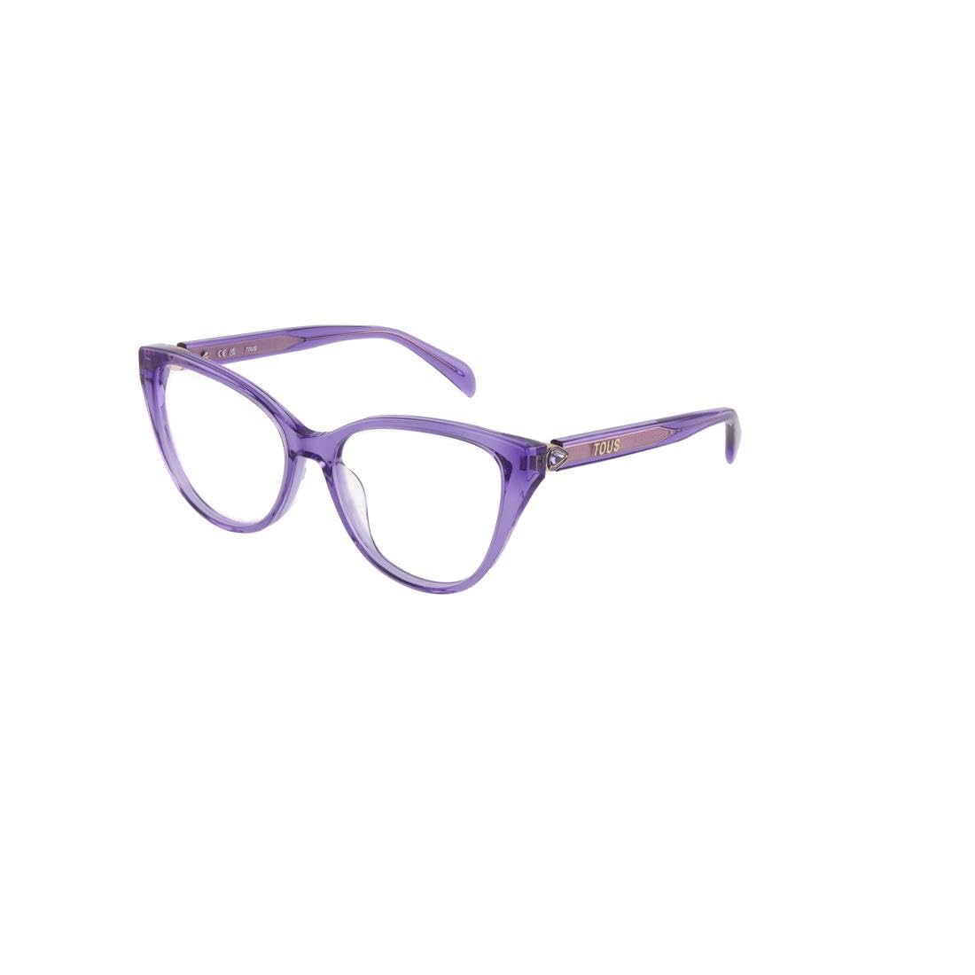 Tous Brille mit Sehstärke für Damen optional mit Sonnenbrillentönung oder Blaulichtfilter, Schmetterling, gefertigt aus Celluloseacetat, Modell: VTOB95S (inklusive Brillenetui)