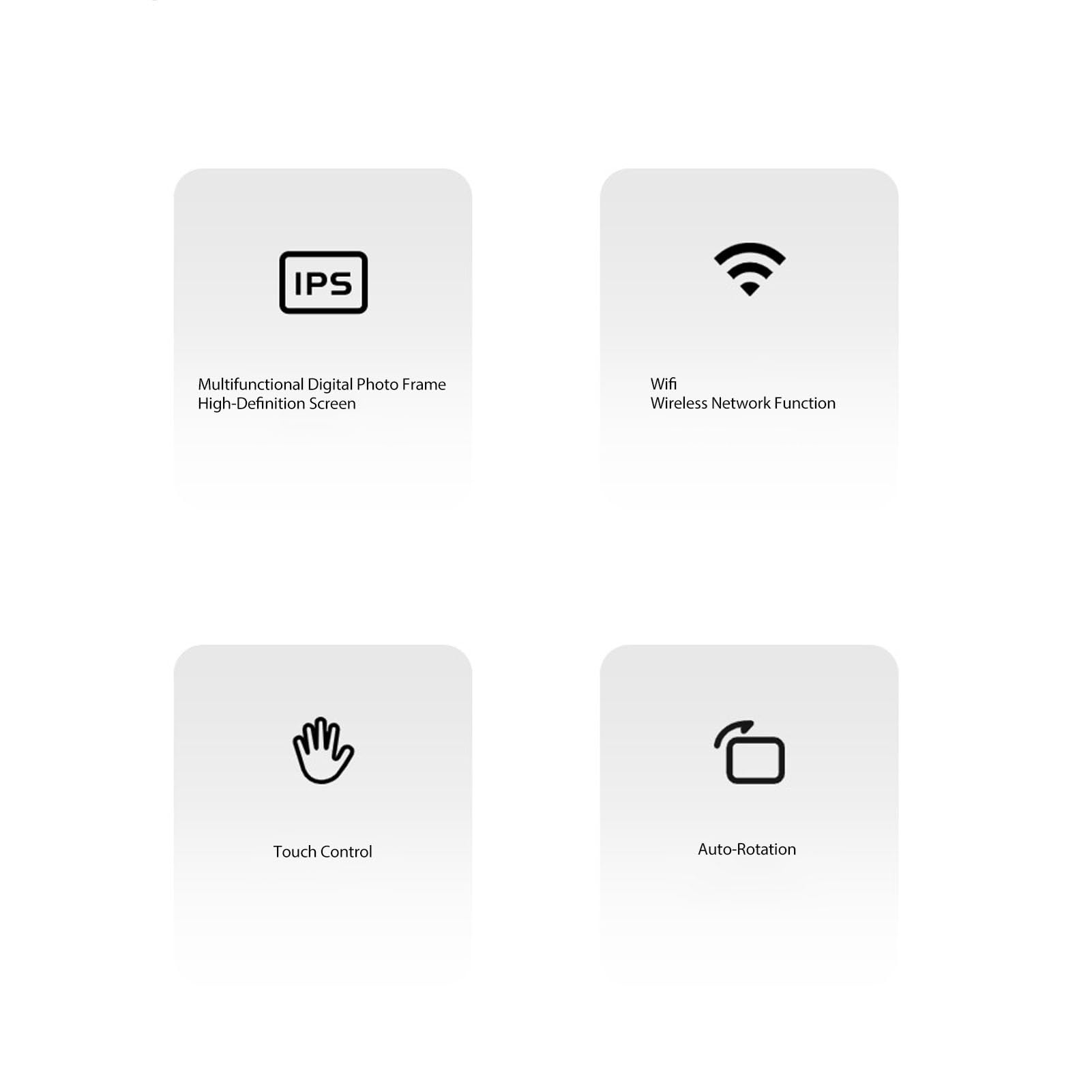Jeanoko Marco de Fotos Digital WiFi Pantalla Táctil Elegante de 10,1