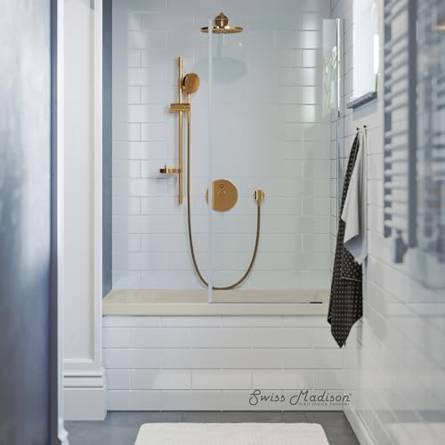 Image of Swiss Madison Voltaire 48 inch x 32 inch Left-Hand Drain Alcove Bathtub in Bisque