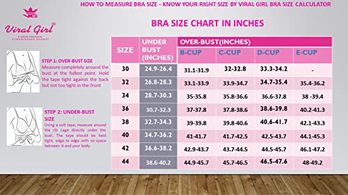 Image of Viral Girl Women's Wire-Free Cotton Hosiery Bra | Non-Padded, Full Coverage, Adjustable Straps | Soft Comfortable Innerwear with Hook & Eye Closure for Everyday Use