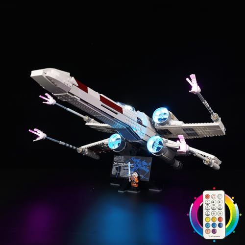 Kyglaring LED Light Kit Compatible with Lego X-Wing Starfighter 75355 Building Blocks, Upgrade Remote Control, Lights Only, Model Set Not Included