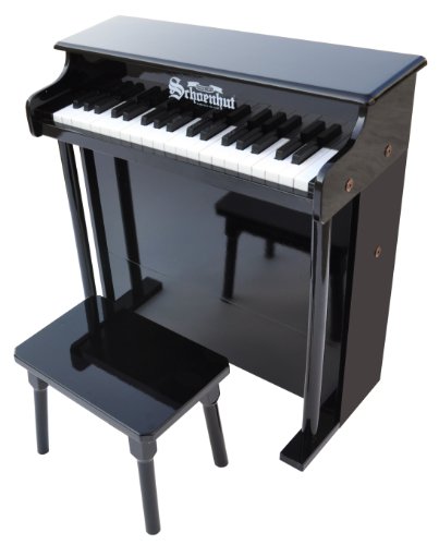 Schoenhut 6637B - 37 Key Trad/Deluxe Spinet with Bench (Black)