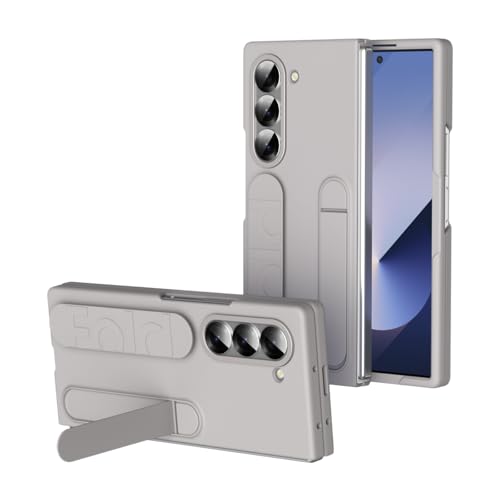 Coque premium pour Samsung Galaxy Z Fold 6 avec béquille et finition bleu
