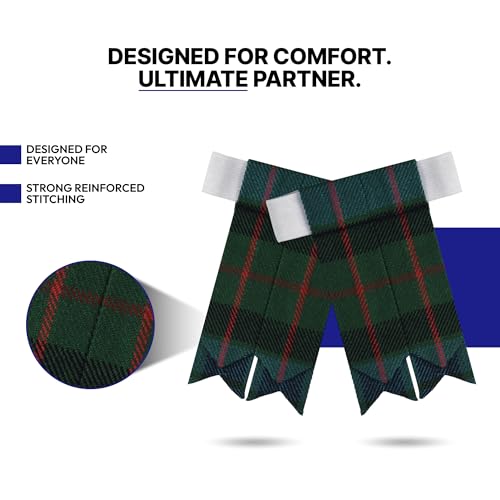 Image of Scottish Tartan Kilt Flashes with Elastic Adjusters