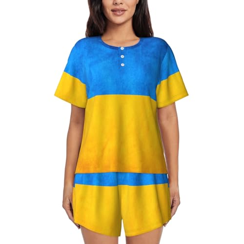 Pyjama ukrainien femme short et manches courtes d'été pour la maison