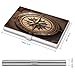 VstaDank Compass Wind Road Map Business Card Holder Fashion Aluminum Alloy Flip Cover Credit Card Holder High End Professional Name Cards Case Exquisite Pocket Metal Cards Holder for Work