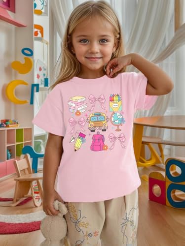 Image of Kindergarten Shirt for Girls First Day of Preschool Shirt Back to School T Shirt Summer Short Sleeve 3-7 Years