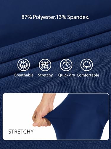 qualidyne Men\'s Cycling Bib Shorts 4D Padded Biking Bib Pants Biking Bicycle Shorts Blue - Thumbnail 4