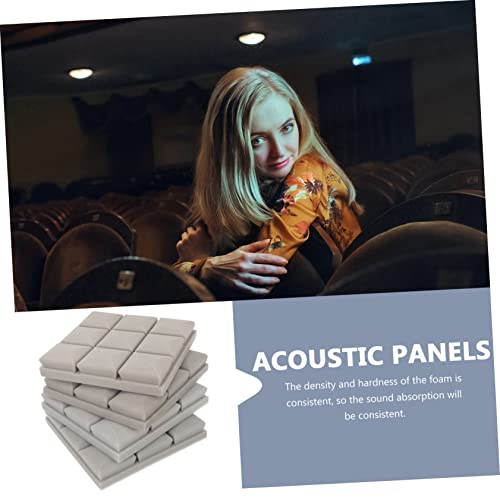 Toyvian 4pcs paneles de espuma absorbente de sonido de alta densidad para insonorización - espuma aislante ignífuga para estudios de grabación, oficinas y salas de cine en casa miniatura 5