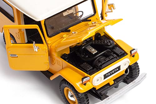Motormax Toyota Land Cruiser FJ40 1:24 Amarillo miniatura 6