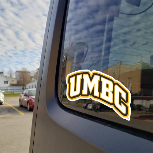 Image of University of Maryland Baltimore County Golden Retrievers Arched UMBC Weatherproof Vinyl Sticker Car Decal from Nudge Printing