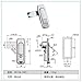 Push-Button Flat Turn-Into-Lock Mechanism Zinc Alloy Silver Black Industrial Cabinet Push-to-Open Handle Lock 1Pcs(Zincalloybuttonwithlock)