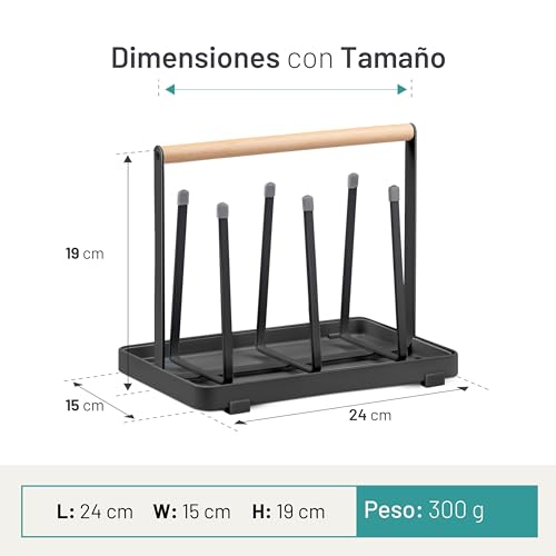 Miniatura 5 de D D Living Soporte Todo-En-Uno Para Botellas De Sodastream - Escurreplatos Universal: Duo, Crystal, Easy, Botellas De Bebida Y Bebé - Secador Universal Metal, Negro