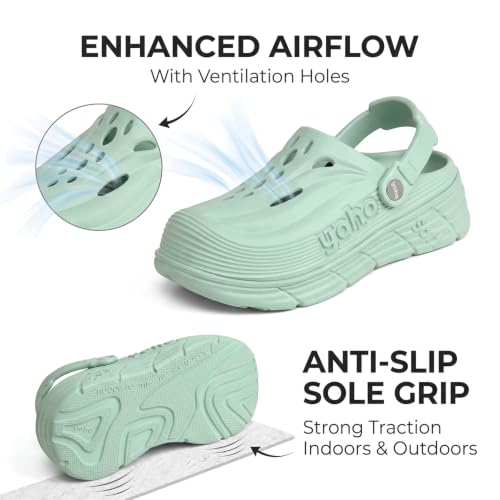 Image of YOHO Women Footwear Scoops Clogs | Lightweight, Soft on Skin, Comfortable & Waterproof Rainy Sandals | Everyday Use Footwear for ladies & Girls